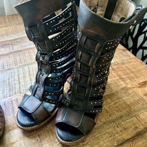 Studded Gladiator Sandals